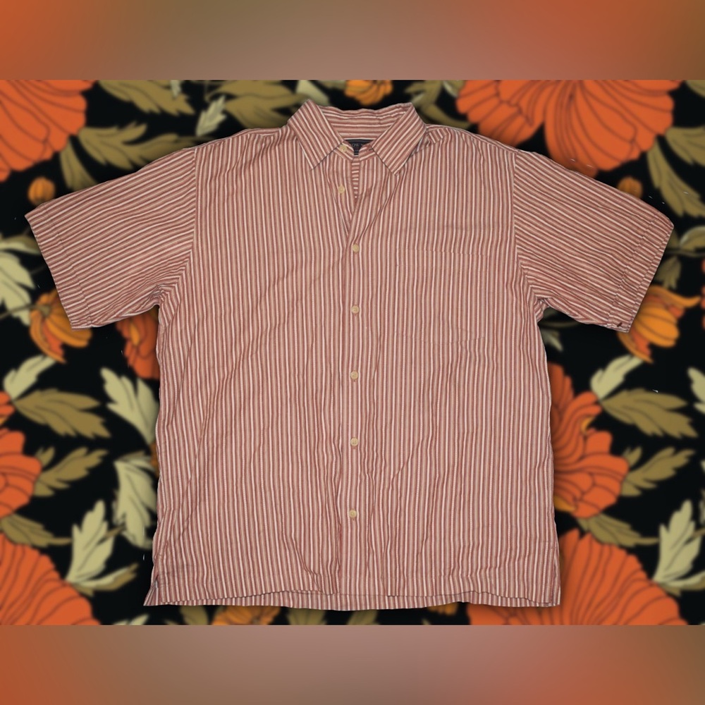 Arrow Blue Jean Company Rusty Orange Short-Sleeve Button-Down Sz Men’s M